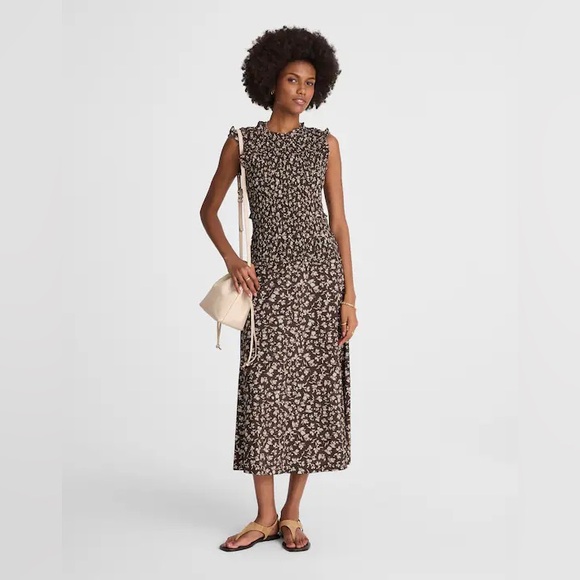 Madewell Dresses & Skirts - Madewell Chocolate Floral Midi Dress